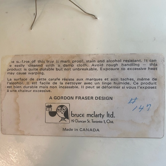 1970s FAB tray featuring an illustration of a flower child couple on a rowboat. - Picture 8 of 10